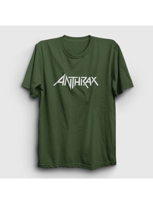 Presmono Unisex Haki Anthrax T-Shirt