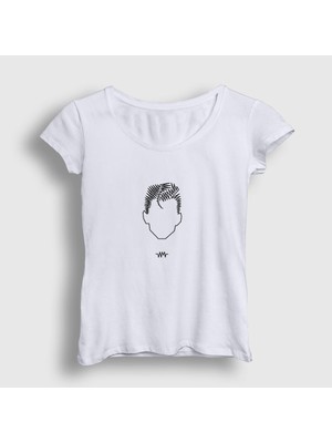 Presmono Kadın Beyaz Face Arctic Monkeys T-Shirt