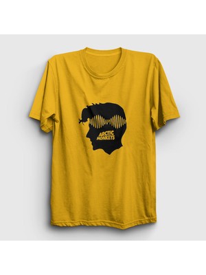 Presmono Unisex Sarı Head Arctic Monkeys T-Shirt