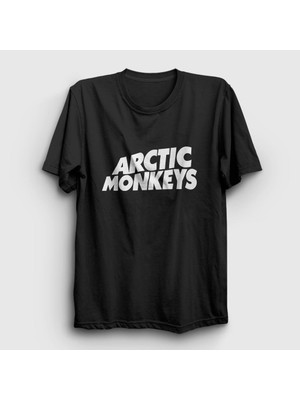 Presmono Unisex Siyah Logo Arctic Monkeys T-Shirt