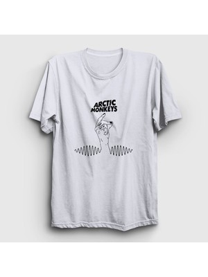 Presmono Unisex Beyaz Snap Arctic Monkeys T-Shirt