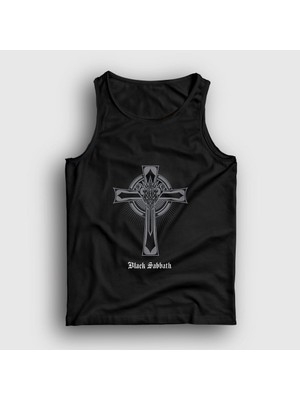Presmono Unisex Siyah Cross Black Sabbath Atlet
