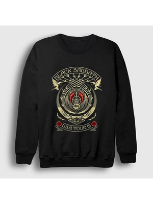Presmono Unisex Siyah Obey Black Sabbath Sweatshirt