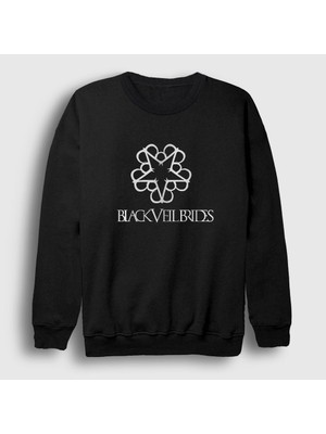Presmono Unisex Siyah Star Black Veil Brides Sweatshirt