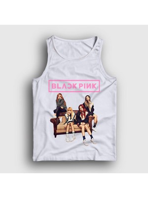 Presmono Unisex Beyaz Band Blackpink Atlet