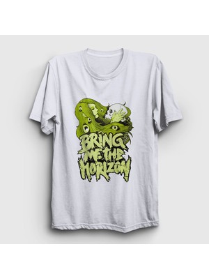 Presmono Unisex Beyaz Green Bring Me The Horizon T-Shirt