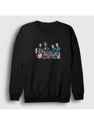 Presmono Unisex Siyah Band Bullet For My Valentine Sweatshirt