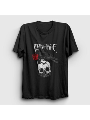 Presmono Unisex Siyah Raven Bullet For My Valentine T-Shirt