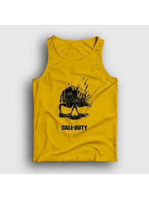 Presmono Unisex Sarı Skull Call Of Duty Atlet