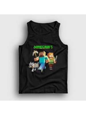Presmono Unisex Siyah Miners Minecraft Atlet