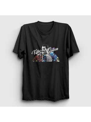 Presmono Unisex Siyah Killer Queen Freddie Mercury T-Shirt