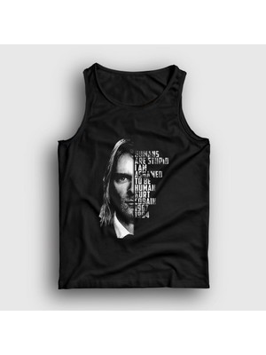 Presmono Unisex Siyah Ashamed Nirvana Kurt Cobain Atlet