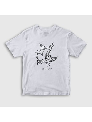 Presmono Unisex Çocuk Beyaz Cry Baby Lil Peep T-Shirt
