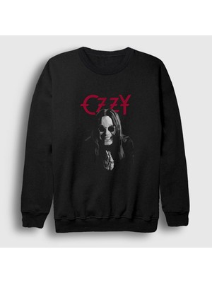 Presmono Unisex Siyah Pray Ozzy Osbourne Sweatshirt