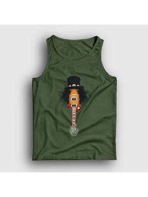 Presmono Unisex Haki Guitar Guns N' Roses Slash Atlet