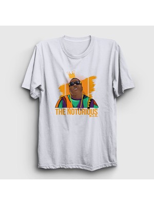 Presmono Unisex Beyaz King The Notorious BIG T-Shirt
