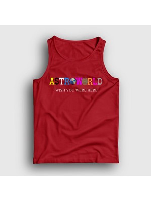 Presmono Unisex Kırmızı Astroworld V4 Travis Scott Atlet