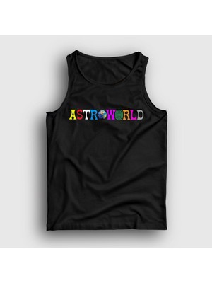 Presmono Unisex Siyah Astroworld Travis Scott Atlet