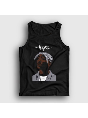 Presmono Unisex Siyah Icon Tupac Shakur Atlet