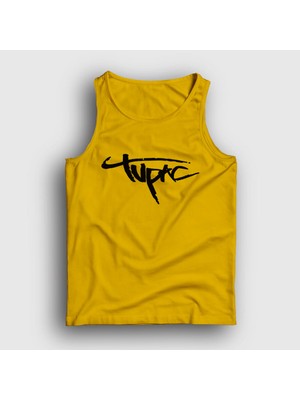 Presmono Unisex Sarı Logo Tupac Shakur Atlet