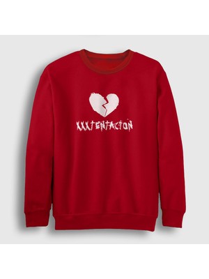 Presmono Unisex Kırmızı Broken Heart XXXTentacion Sweatshirt