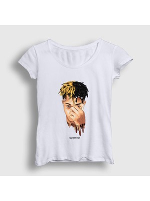 Presmono Kadın Beyaz Cool XXXTentacion T-Shirt