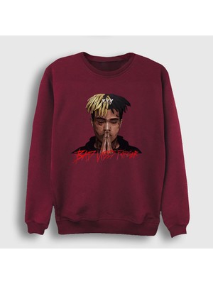 Presmono Unisex Bordo Forever XXXTentacion Sweatshirt