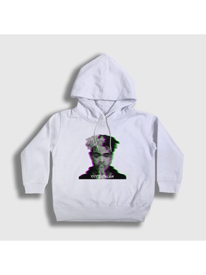 Presmono Unisex Çocuk Beyaz Pray XXXTentacion Kapüşonlu Sweatshirt