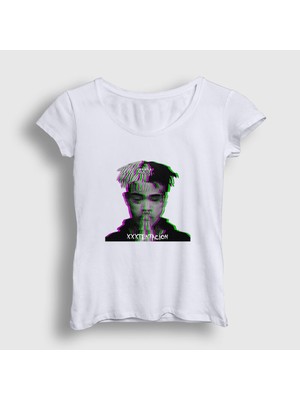 Presmono Kadın Beyaz Pray XXXTentacion T-Shirt