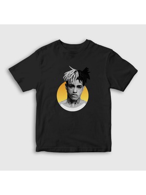 Presmono Unisex Çocuk Siyah Sun XXXTentacion T-Shirt