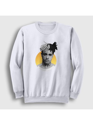 Presmono Unisex Beyaz Sun XXXTentacion Sweatshirt