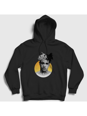 Presmono Unisex Siyah Sun XXXTentacion Kapüşonlu Sweatshirt