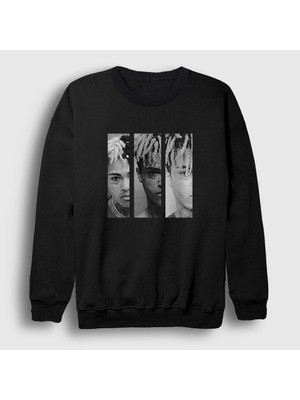 Presmono Unisex Siyah Three XXXTentacion Sweatshirt