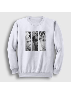 Presmono Unisex Beyaz Three XXXTentacion Sweatshirt