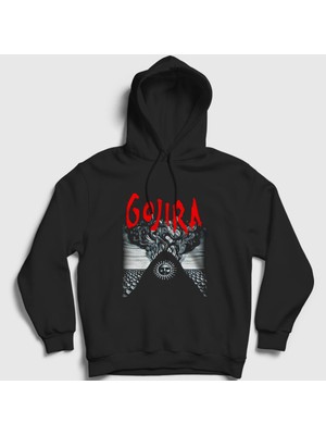 Presmono Unisex Siyah Magma Gojira Kapüşonlu Sweatshirt