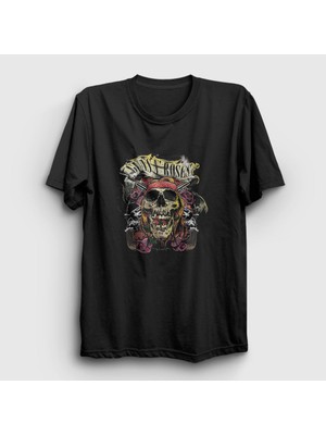 Presmono Unisex Siyah Axl Rose Guns N' Roses T-Shirt