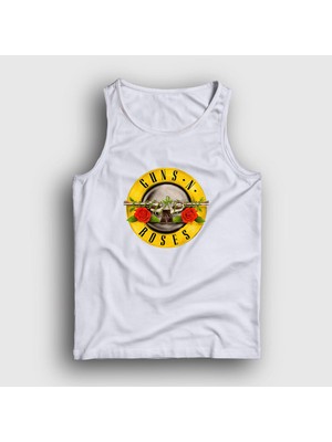 Presmono Unisex Beyaz Logo Guns N' Roses Atlet