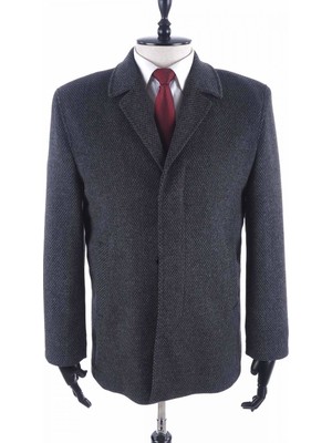 Jan Carlucci Kaşmir Regular Içi Kapitoneli Kırlangıç Yaka Kaban