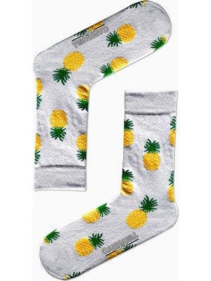 Carnaval Ananas Desenli Renkli Çorap