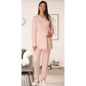 Carpediem L.r. Pudra 1501 Hamile Lohusa Pijama Takımı