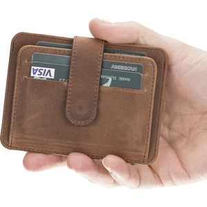 Bouletta BLW019 Slim Çok Bölmeli Unisex Deri Kartlık G2 Antik Kahve