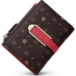 Retro Monogram Kadın Deri Cüzdan Özel Kutusunda