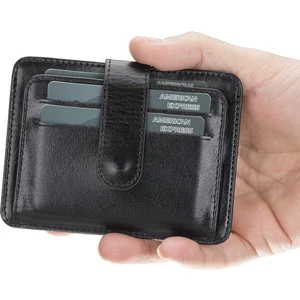 Bouletta BLW019 Slim Çok Bölmeli Unisex Deri Kartlık Rst1 Siyah