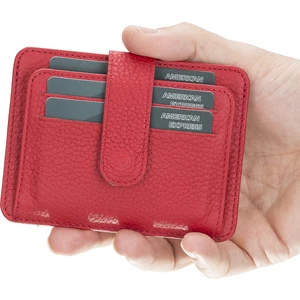 Bouletta BLW019 Slim Çok Bölmeli Unisex Deri Kartlık Erc2 Kırmızı