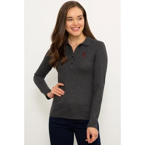 U.S. Polo Assn. Kadın Siyah Sweatshirt Basic 50228514-VR046