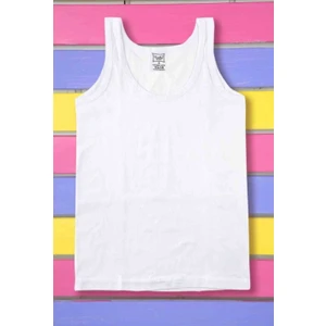 0124 Erkek Çocuk Beyaz 6'lı Paket  Atlet