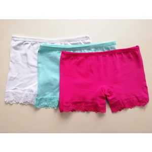Dantelli Kız Çocuk Boxer 3'lü