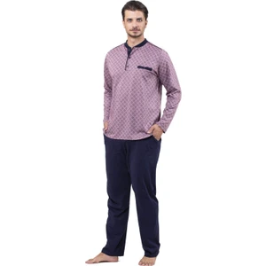 Çift Kaplan 8718 Jakarlı Patlı Pijama Takım