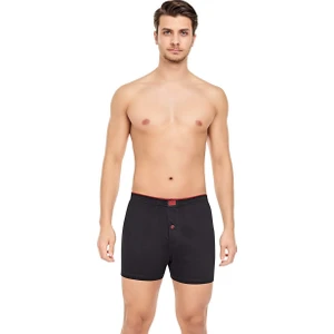 Erkek 6'lı Premium Paket Penye Düğmeli Boxer