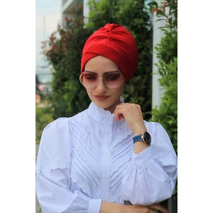 Amisos Bone Şal Çapraz Bone Kırmızı